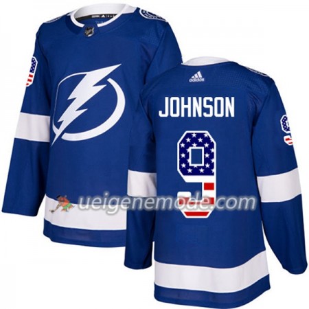 Herren Eishockey Tampa Bay Lightning Trikot Tyler Johnson 9 Adidas 2017-2018 Blue USA Flag Fashion Authentic